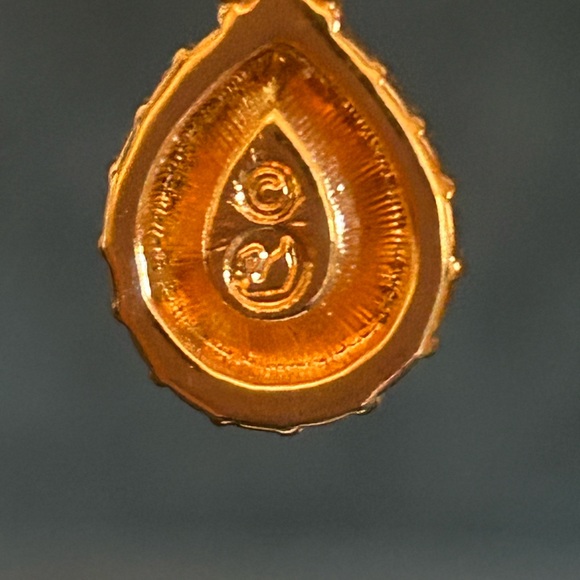 🎅🏻 GORGEOUS VINTAGE SWAROVSKI PEAR-SHAPED AMETHYST/CLEAR CRYSTAL DANGLE EARRINGS - Picture 5 of 6